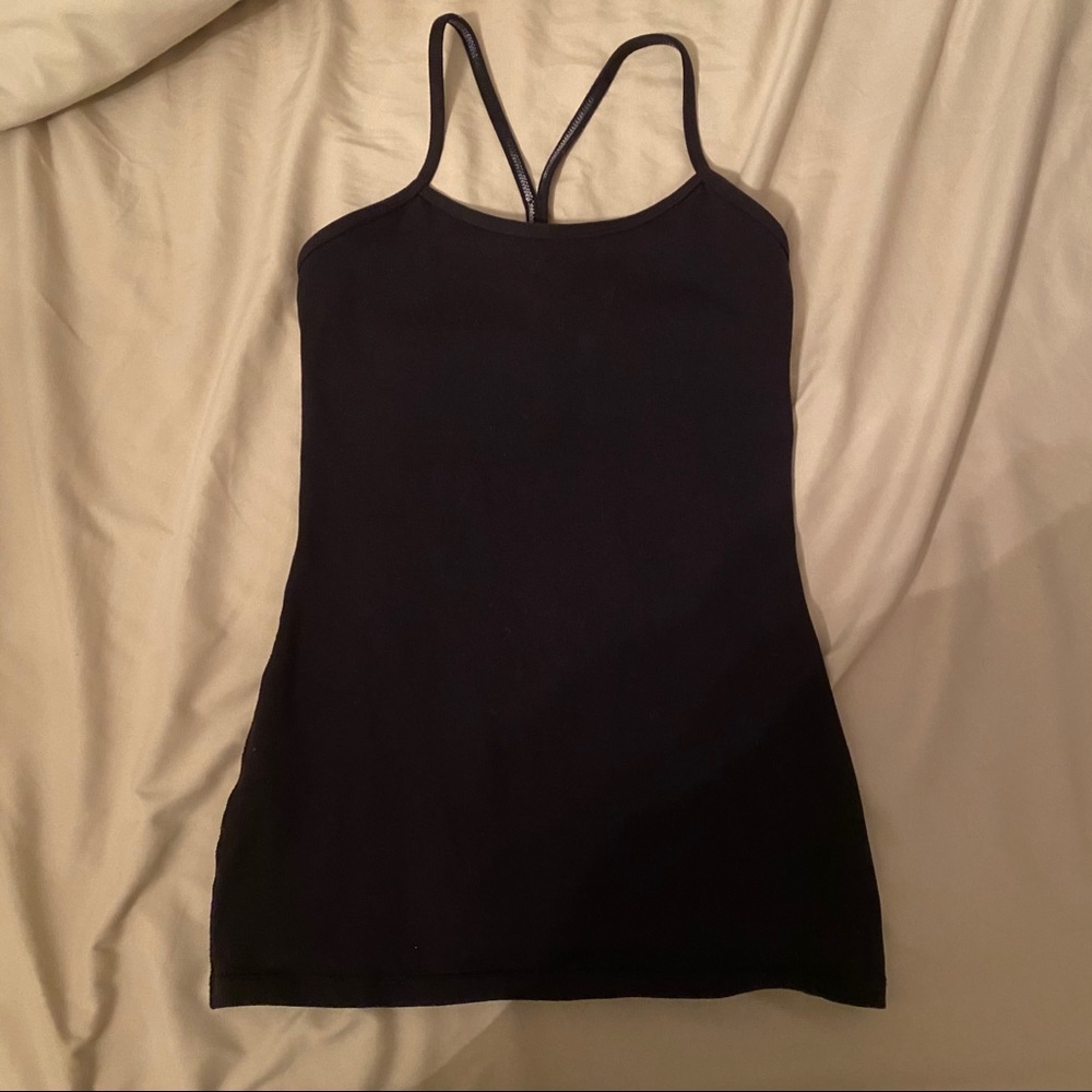 Women’s Lululemon black power Y tank